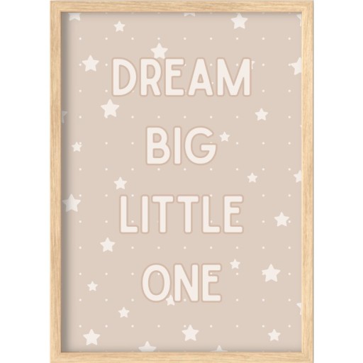 НАБОР ИЗ 3 ПОСТЕРОВ 30х40 GOOSE GEELS БЕЖЕВЫЙ КОРИЧНЕВЫЙ DREAM BIG LITTLE ONE BOHO
