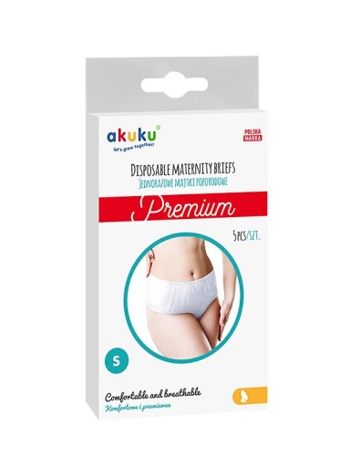 Одноразовые послеродовые трусики AKUKU S Трусики премиум-класса x5 — удобные