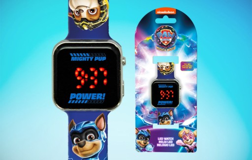 ДЕТСКИЕ ЛИЦЕНЗИОННЫЕ ЧАСЫ СО СВЕТОДИОДНЫМ ДИСПЛЕЕМ PAW PATROL КАЛЕНДАРЬ БУДИЛЬНИКА