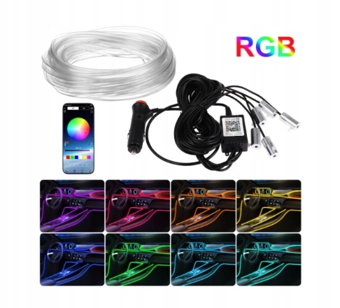 Светодиодная лента RGB NEON для салона автомобиля CARS
