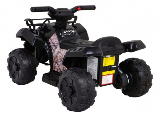 Quad Storm на батарейках для детей, черный + мотор 25 Вт + MP3 USB + светодиод