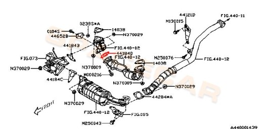 ПРОКЛАДКА ВЫХЛОПА SUBARU FORESTER IMPREZA XV 2.0 D
