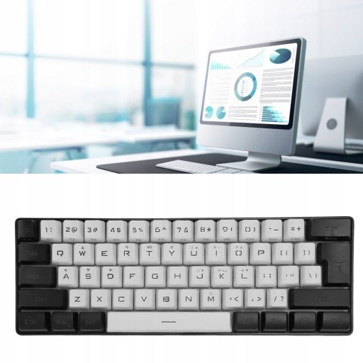 KLAWIATURA GAMINGOWA PODŚWIETLANA MAŁA RGB LED DLA GRACZY