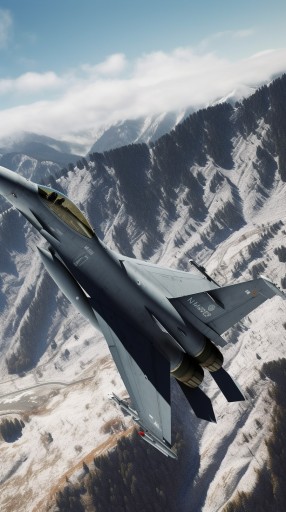 Металлическая стена украшения военные самолеты: F-16 Fighting Falcon 90 см.