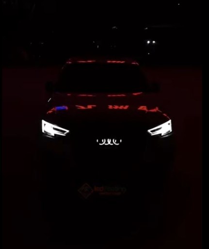 ЭМБЛЕМА AUDI LED LOGO DYNAMIC GRILL — БЕЛАЯ