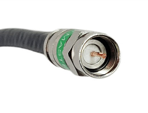 Kabel koncentryczny przewód antenowy SAT 3M czarny Wtyk F-Wtyk F