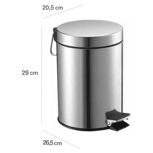 Pojemnik kosz na śmieci odpadki 5L STELLA 20.005