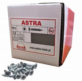 WKRĘT ASTRA 2,5x12 OCYNK BIAŁY DO DREWNA 1000 SZT