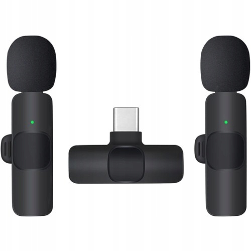 БЕСПРОВОДНОЙ СВЯЗНОЙ МИКРОФОН USB-C + АДАПТЕР ДЛЯ IPHONE 2 ШТ!!!