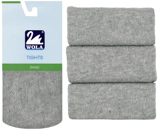 КОЛГОТКИ WOLA ПЛОТНЫЕ, ХЛОПОК 140/146 ЯСЕНЬ