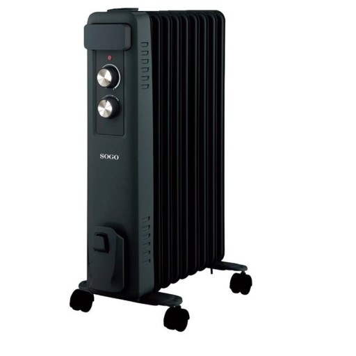 Масляный радиатор SOGO 2000 W, черный