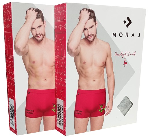Рождественские боксеры мужские трусики 2 шт XXL Gift Moraj