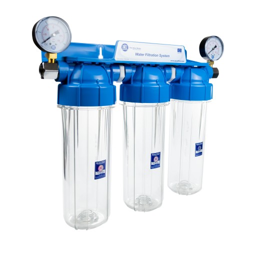 Фильтр для очистки воды от железа 3/4 дюйма Aquafilter + манометры