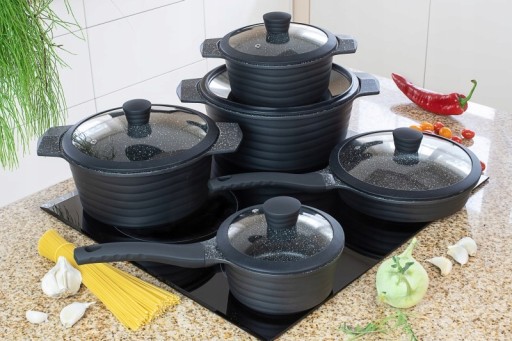 ZESTAW GARNKÓW GRANITOWYCH PATELNIA INDUKCJA 8513