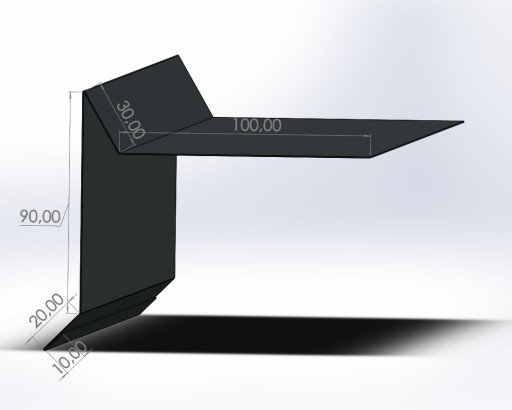 Wiatrownica pod papę gont grafit MAT RAL7024 2mb