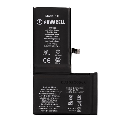 Аккумулятор NOWACELL для iPhone X - емкость 3500 мАч