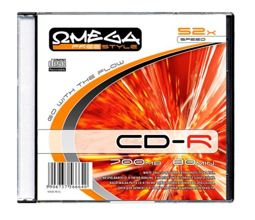 CD-R Omega Freestyle 700 МБ x52, тонкий