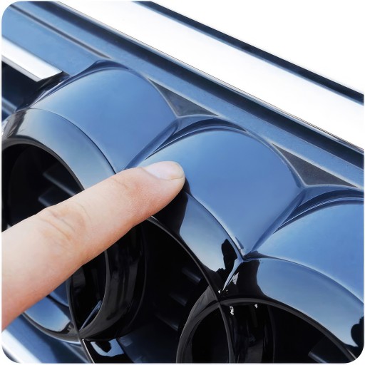 ПЕРЕДНЯЯ ЭМБЛЕМА Audi A6 C7/ A7 / Q3 / Q5 / Q7 ГЛЯНЦЕВАЯ ЧЕРНАЯ 285MM