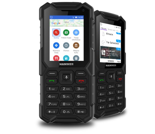 Telefon HAMMER 5 Smart Czarny Mocny Odporny na Wodę Pył Kurz IP68 MOCNY
