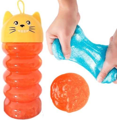 ПЛАСТИКОВАЯ СЕНСОРНАЯ МАССА SLIME GLUT KITTEN 12 СМ