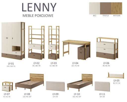 LY-04 Письменный стол LENNY, современная МОЛОДЕЖНАЯ система