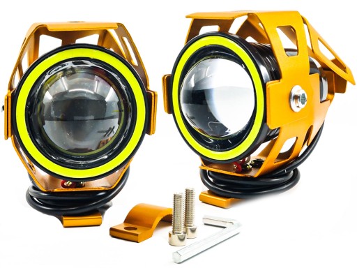 2x LED Halogeny motocyklowe lampy reflektory quad
