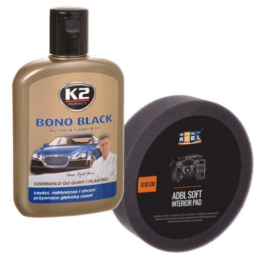 K2 BONO BLACK Средство для чернения пластика 250 мл Губка-аппликатор ADBL PAD