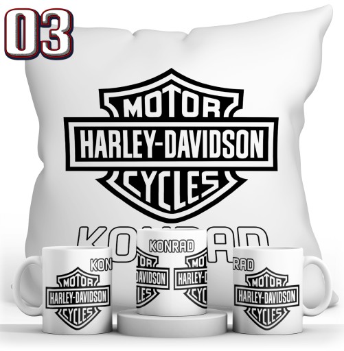 НАБОР HARLEY DAVIDSON КРУЖКА + ПОДУШКА + ИМЯ