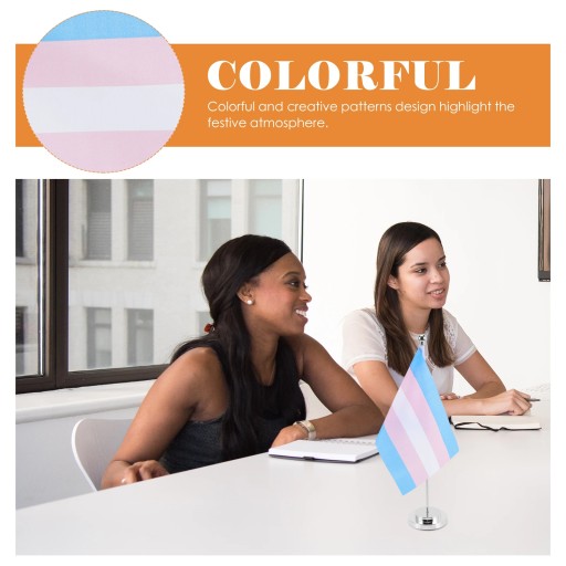 Office Decore Pansexual Trans flaga na stół