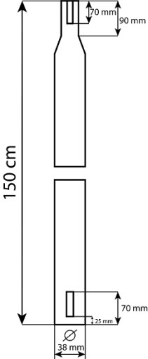 OBEJMA kominowa 7m + MASZT stalowy 3m ocynk 300cm