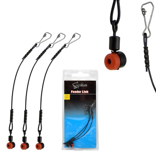 3 x SZTYWNY ŁĄCZNIK Koszyka Zanętowego Feeder Links 7 cm