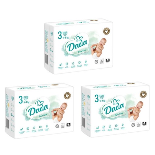 Подгузники Dada Pure Care 3 MIDI 40 шт по 4-9 кг