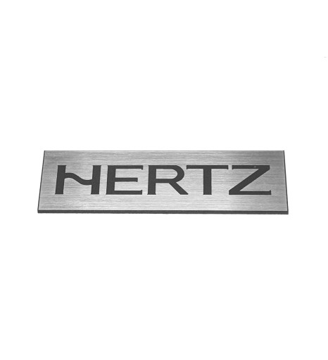 Наклейка-эмблема HERTZ серебро 40х12мм