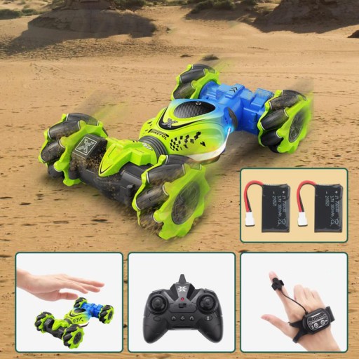 SAMOCHÓD DRIFT ZDALNIE STEROWANY 4WD RC GESTEM KASKADERSKI AUTO + PILOT