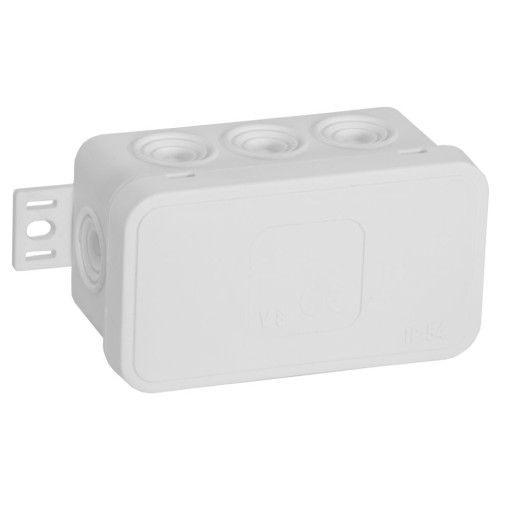 КОРОБКА ГЕРМЕТИЧНАЯ ПОВЕРХНОСТИ IP54 89x42x38мм СЕРАЯ КЛИК ТИП N8 V8