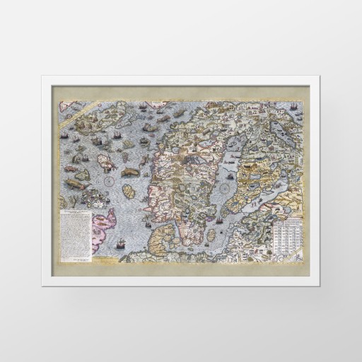 Carta Marina/Карта моря - Магнус -1539 - 70x50см