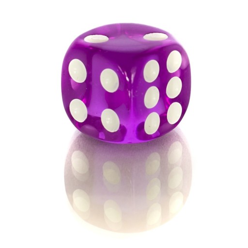 КОСТИ 1,6 СМ RPG ФИОЛЕТОВЫЙ ПРОЗРАЧНЫЙ
