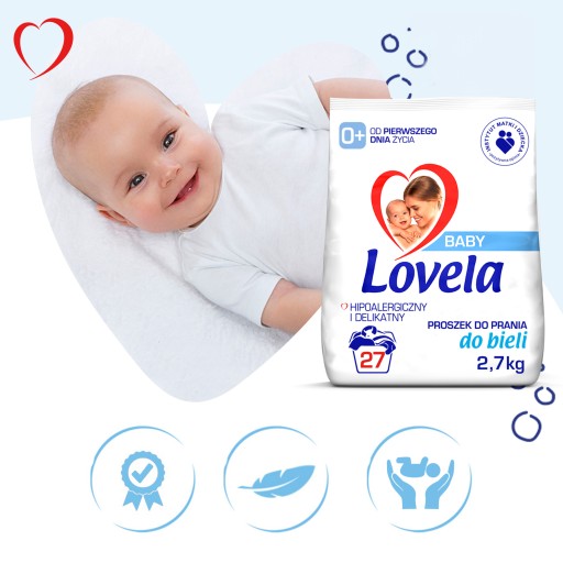 Lovela Baby hipoalergiczny proszek do prania białego dla niemowląt 2,7 kg