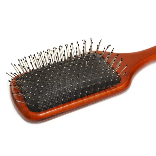 ПЛОСКАЯ деревянная щетка для распутывания волос с шариками Paddle Brush.