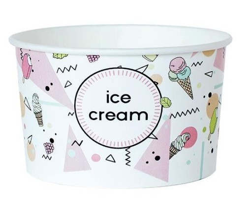 Бумажные формочки для мороженого ICE CREAM 130мл 25 шт.