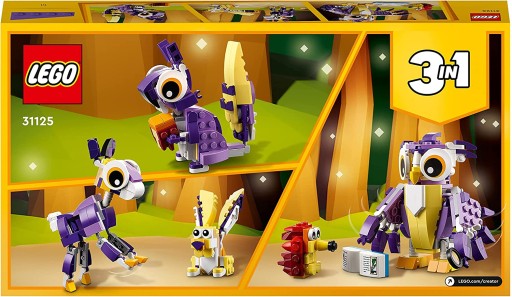 LEGO CREATOR 3IN1 ФАНТАСТИЧЕСКИЕ ЛЕСНЫЕ СУЩЕСТВА 7+ ПОДАРОК ​​КРОЛИК ЕЖИК
