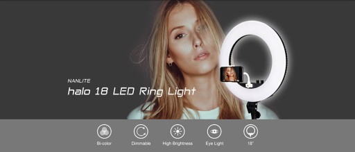 Комплект кольцевых светодиодных фонарей Nanlite Halo 18 + штатив