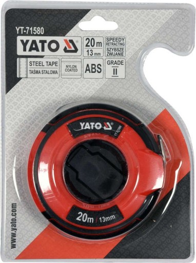 ИЗМЕРИТЕЛЬНАЯ ЛЕНТА СТАЛЬНАЯ КАТАНАЯ 20м х 13 мм YATO