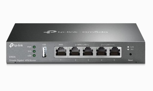 TP-LINK ER605 5-портовый двойной/множественный WAN VPN