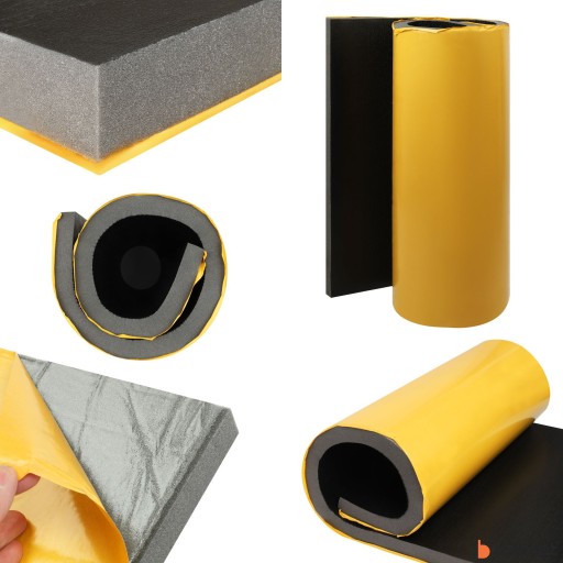 MAT SOUND SOUNDING FOAM, огнестойкий, 5см, 50х100см, самоклеящаяся губка