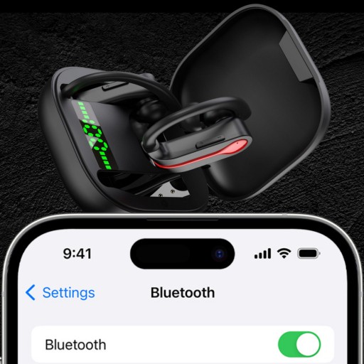 БЕСПРОВОДНЫЕ НАУШНИКИ BLUETOOTH СПОРТИВНЫЙ МИКРОФОН POWERBANK 5.1