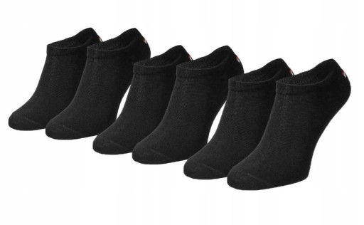 Носки FILA 3PAK, черные, размер 39/42, короткие, оригинальные, 3 шт.
