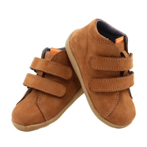 Brązowe Skóra naturalna Buty Mazurek r.20