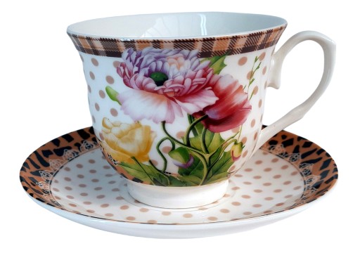 ЧАШКИ 6 ШТ. Фарфор Цветы Пиона Yamasen Fine Porcelain