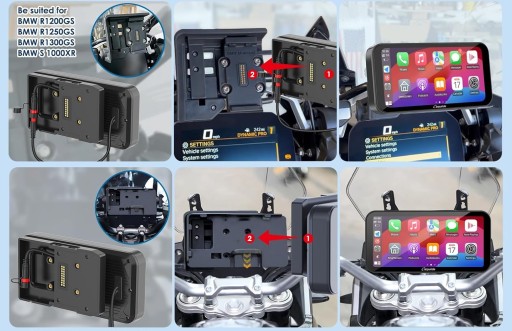 Карпурид W603B BMW Мотоцикл GPS CarPlay Водонепроницаемый 6,3 